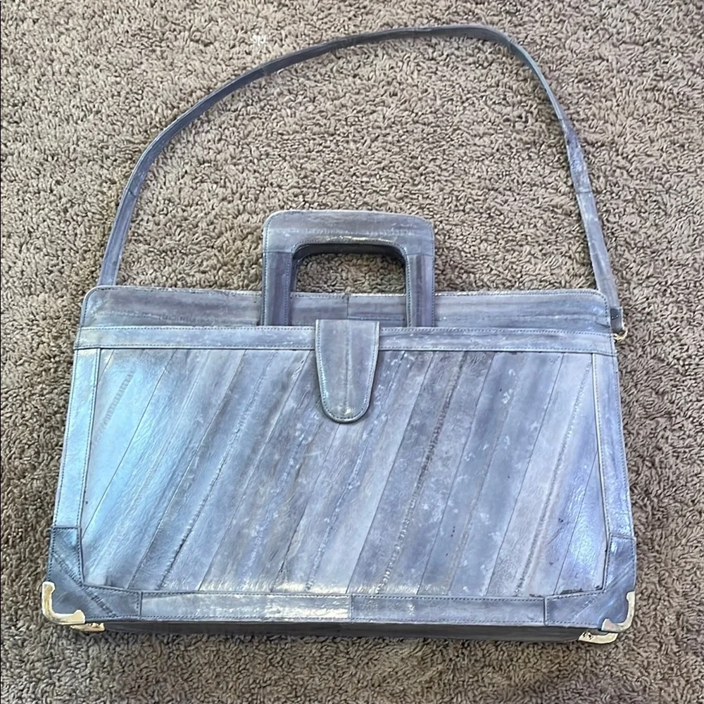 VTG Eelskin (Sea Leather) Laptop Bag Briefcase Messenger Laptop Bag - 1970s